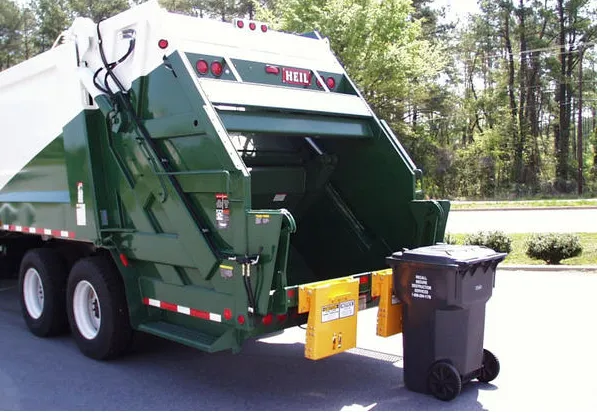 Garbage container lifting service for solid waste management
